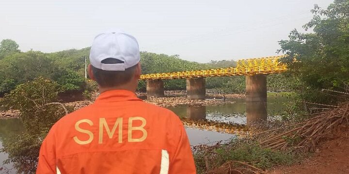 Boké: Le pont métallique de Correrah remis à la population après son entretien  par le Consortium SMB-Wining