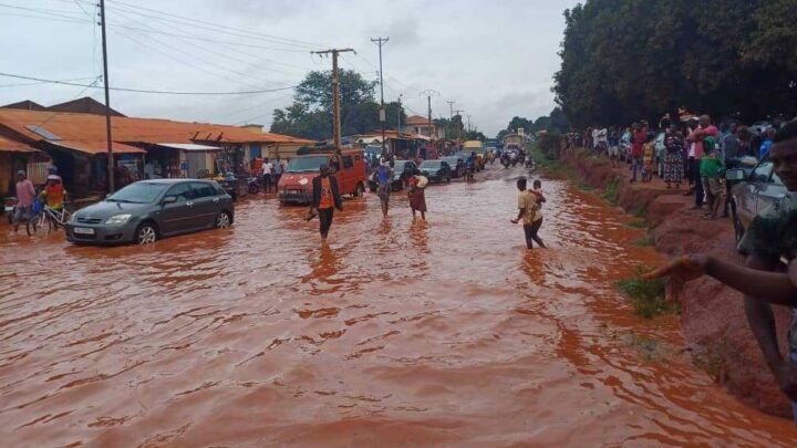 Siguiri : Inondation avec des dégâts matériels suite au débordement de la rivière Nankô