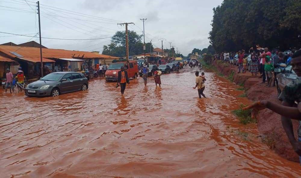 Siguiri : Inondation avec des dégâts matériels suite au débordement de la rivière Nankô