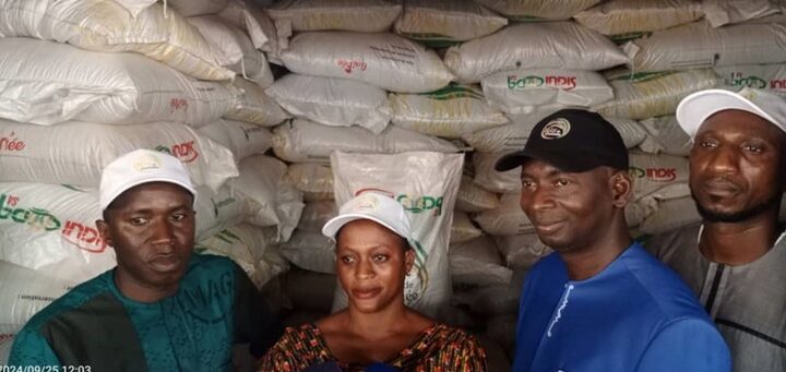 Mandiana-Sécurité alimentaire : Une importante quantité de riz local mis sur maché à 335 000 GNF le sac